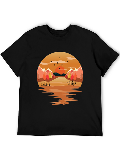 Sunset Lake Graphic Tee - Nature Inspired Design