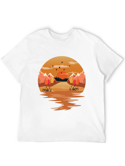 Sunset Lake Graphic Tee - Nature Inspired Design