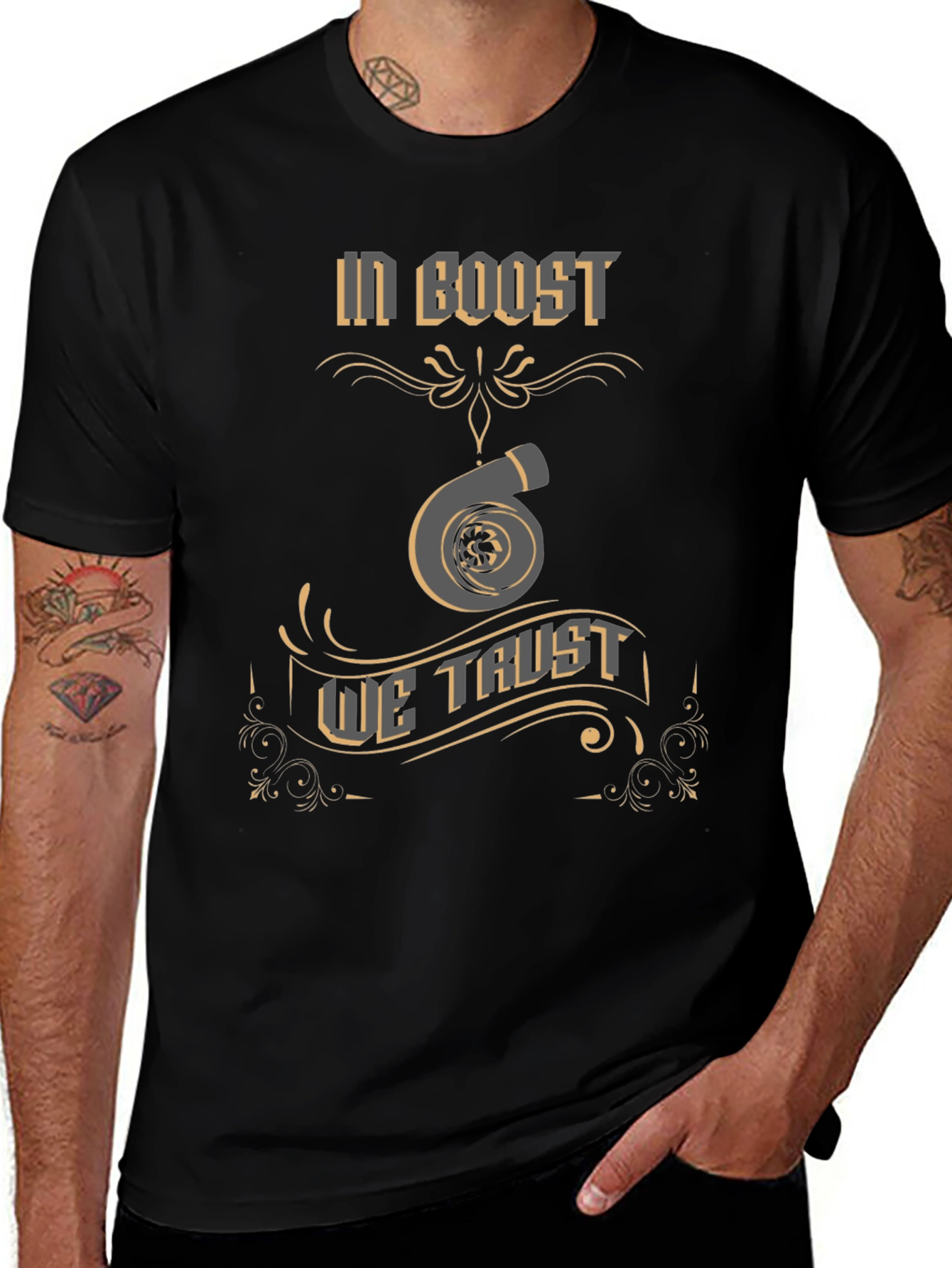 In Boost We Trust T-Shirt - Turbo Design