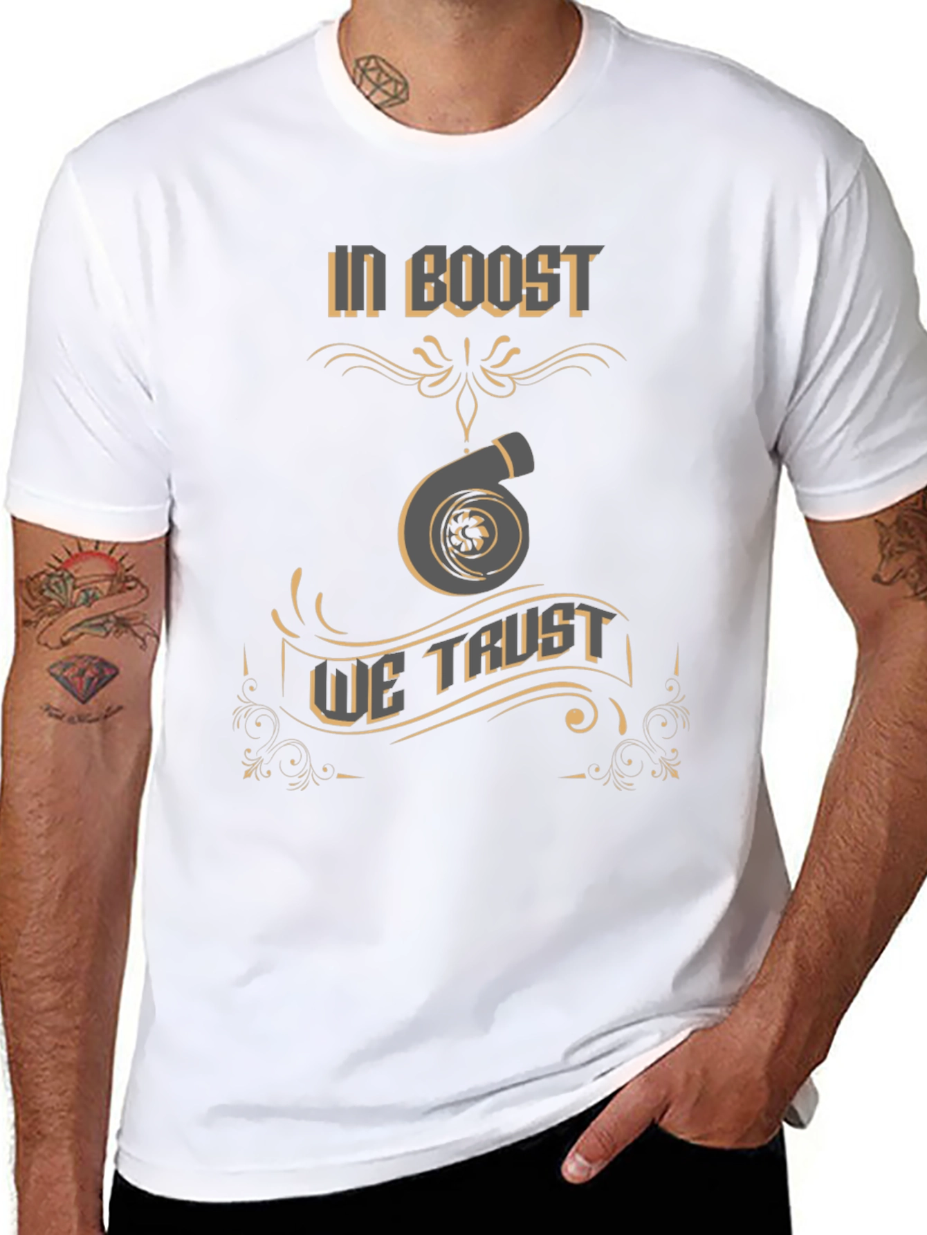 In Boost We Trust T-Shirt - Turbo Design