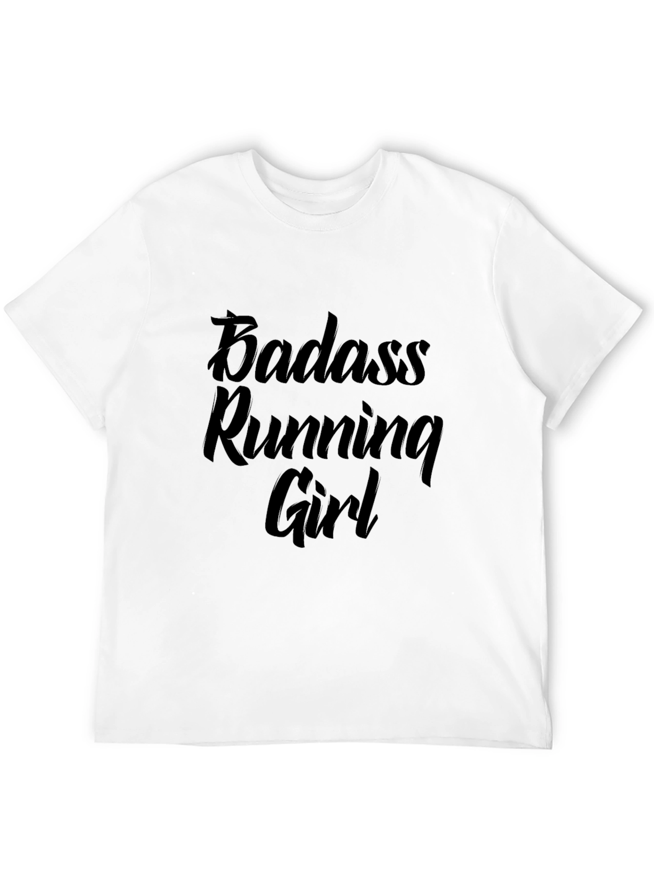 Badass Running Girl Black T-Shirt