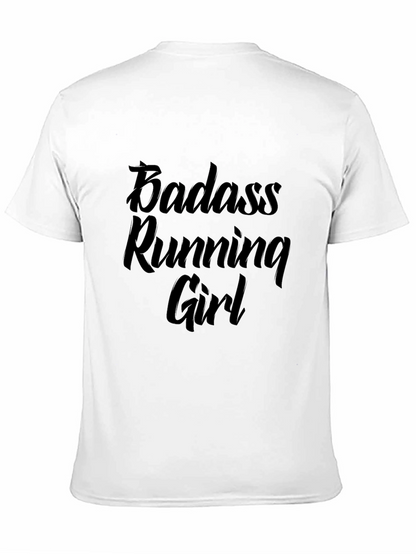 Badass Running Girl Black T-Shirt