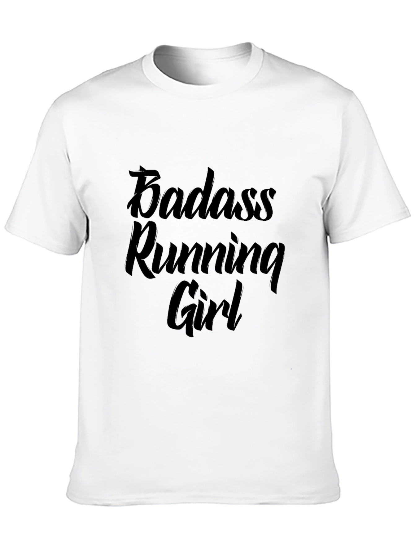 Badass Running Girl Black T-Shirt