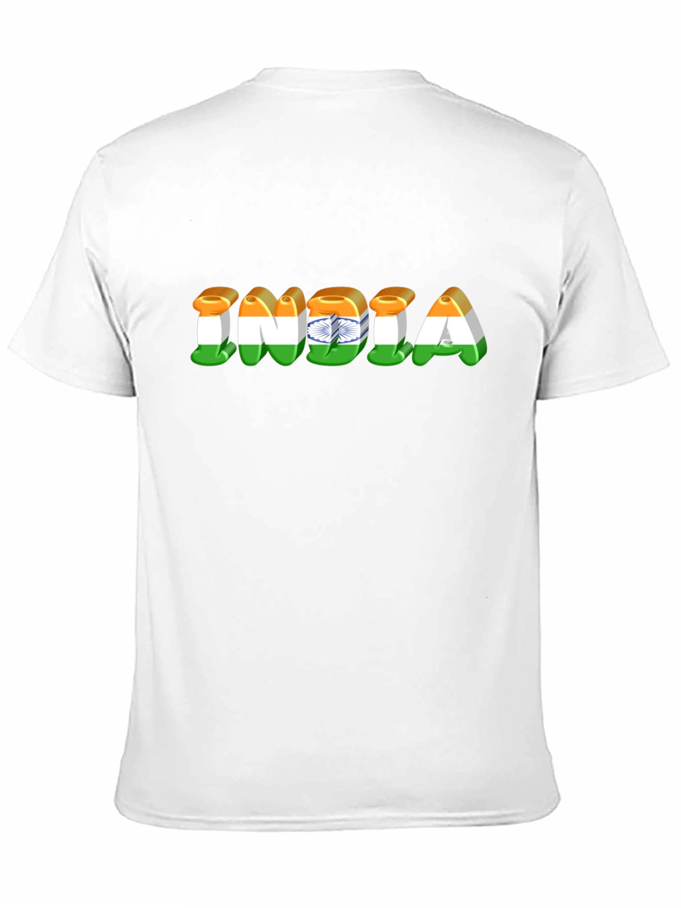 India Flag Graphic Print Black T-Shirt