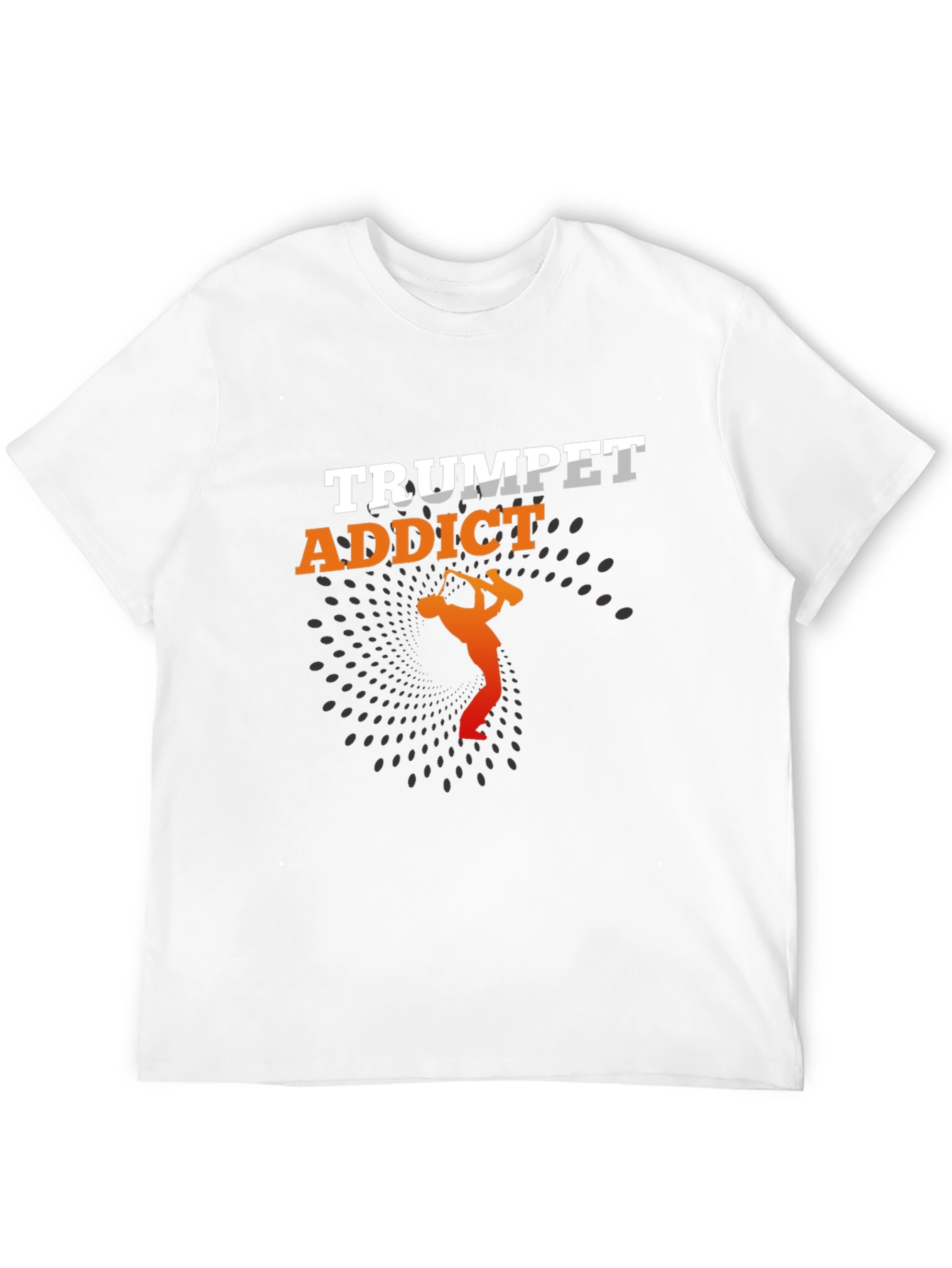 Trumpet Addict Black Graphic Tee - Music Lover T-Shirt