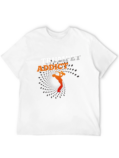 Trumpet Addict Black Graphic Tee - Music Lover T-Shirt