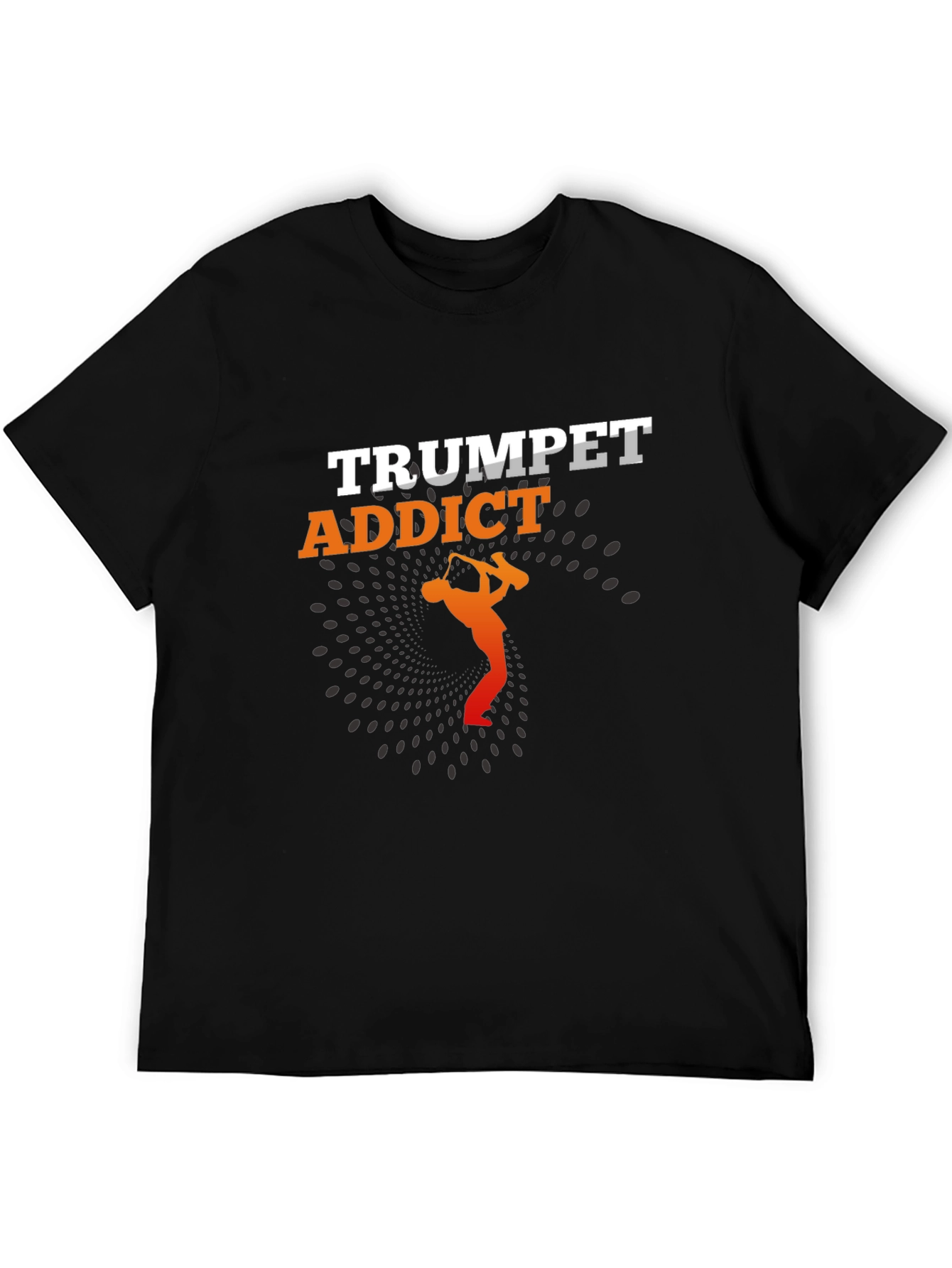 Trumpet Addict Black Graphic Tee - Music Lover T-Shirt