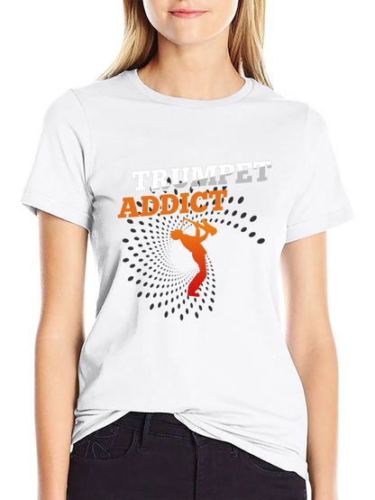 Trumpet Addict Black Graphic Tee - Music Lover T-Shirt