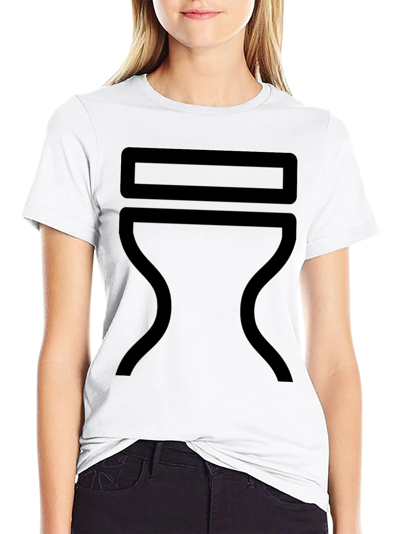 Modern Minimalist Graphic Tee - Black