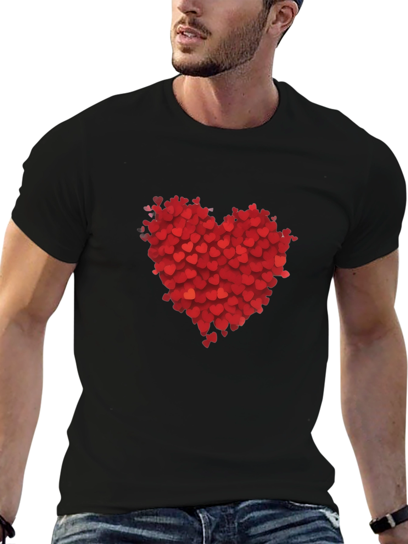 Heartful Black T-Shirt