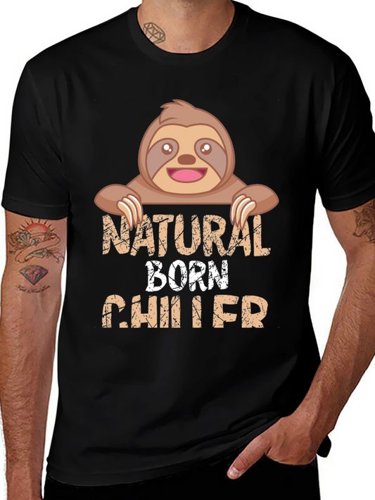 Natural Born Chiller Sloth Graphic Tee - Relaxed Fit