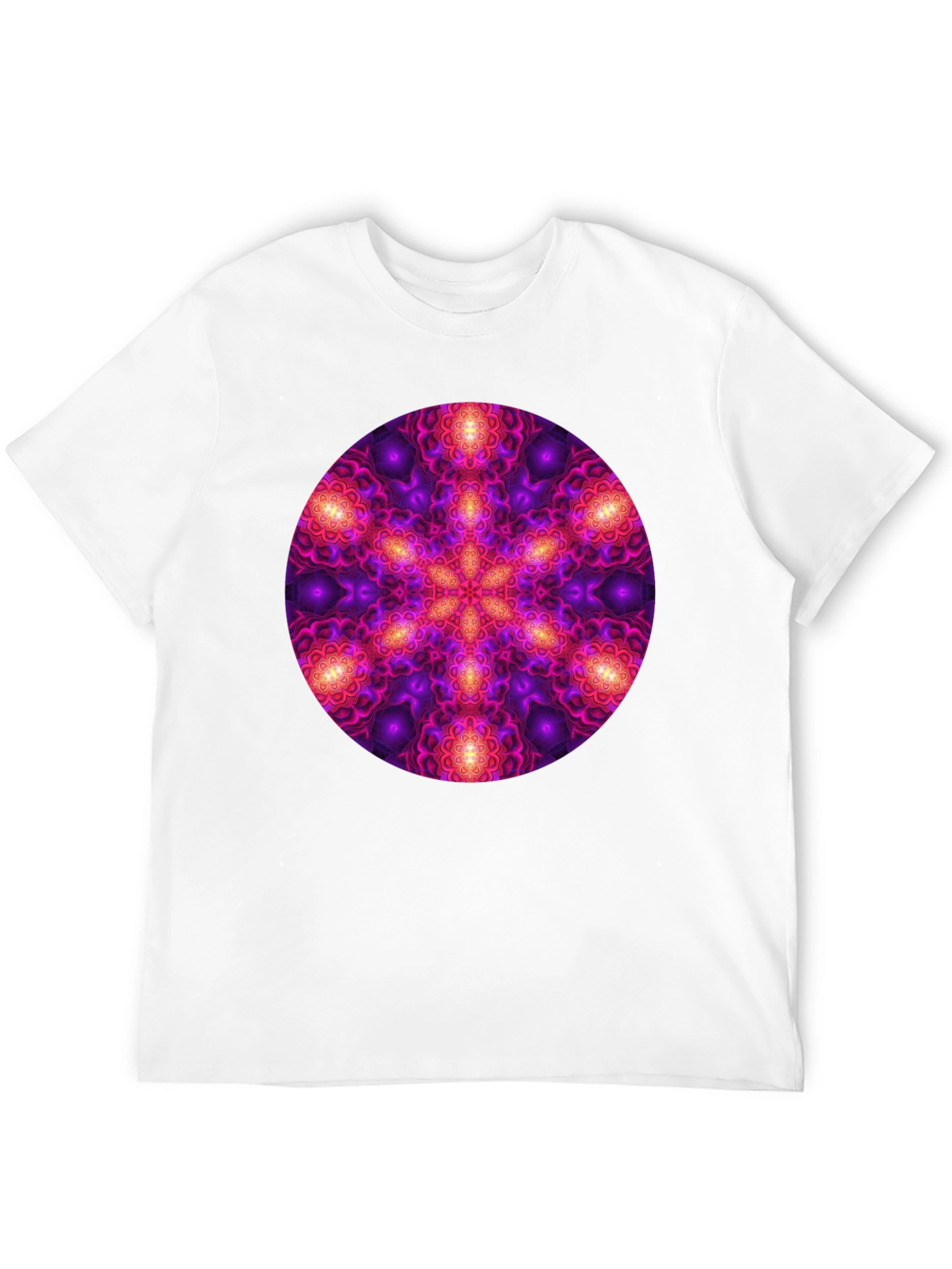Psychedelic Mandala Print Black T-Shirt