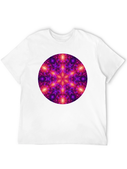 Psychedelic Mandala Print Black T-Shirt