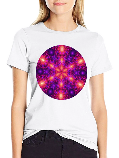 Psychedelic Mandala Print Black T-Shirt