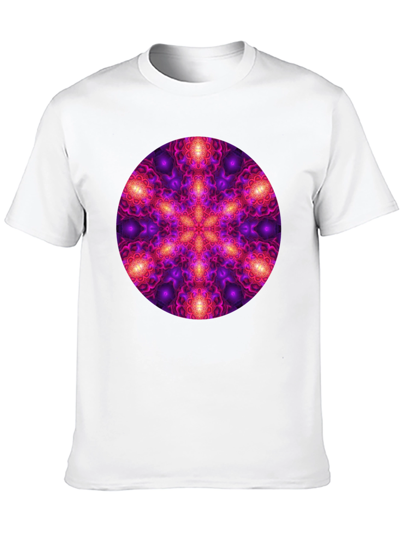 Psychedelic Mandala Print Black T-Shirt