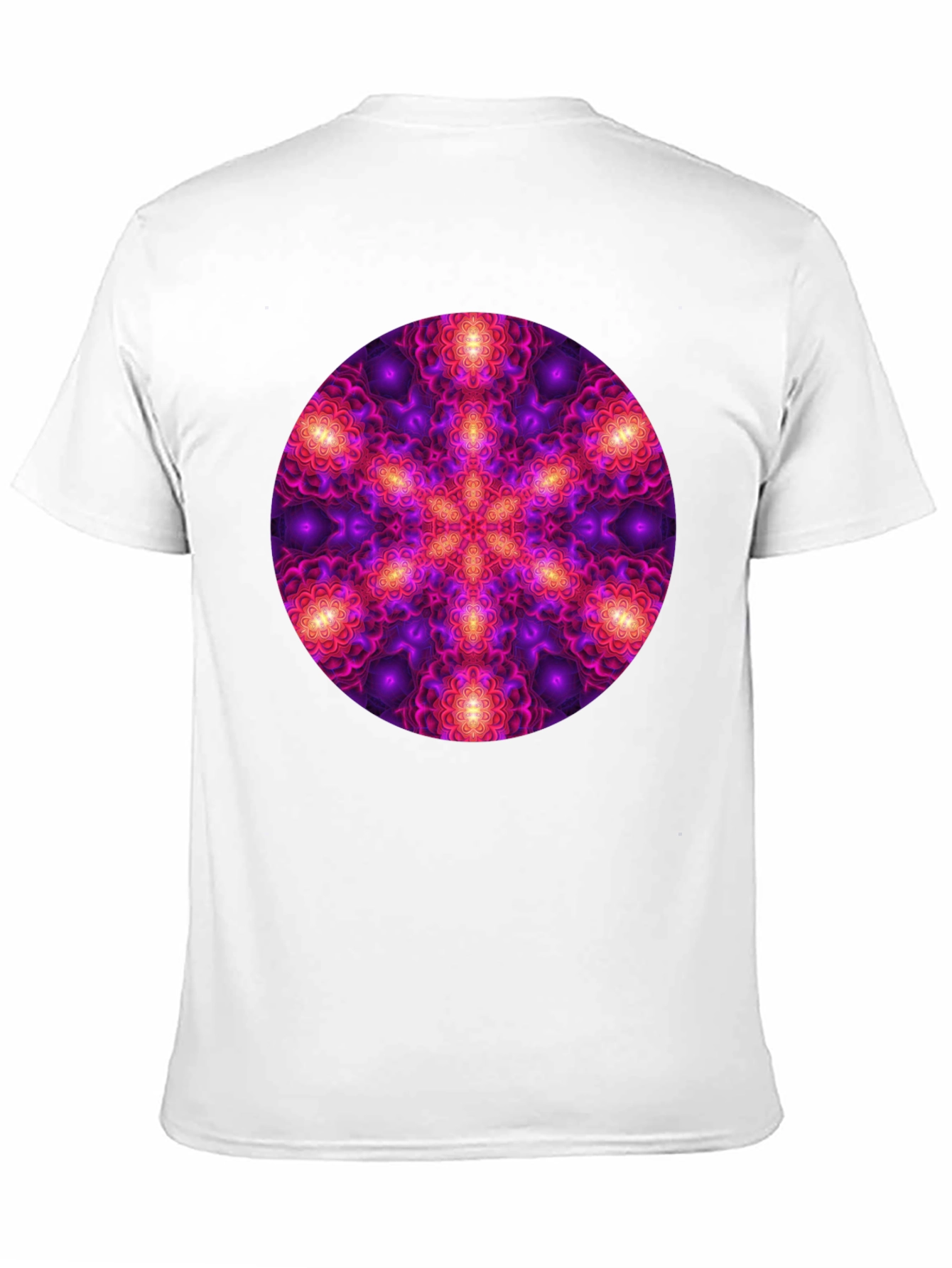 Psychedelic Mandala Print Black T-Shirt