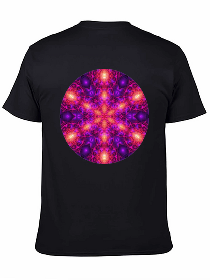 Psychedelic Mandala Print Black T-Shirt
