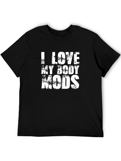 I Love My Body Mods Graphic T-Shirt - Black