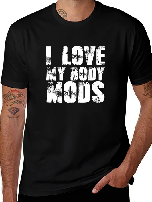 I Love My Body Mods Graphic T-Shirt - Black