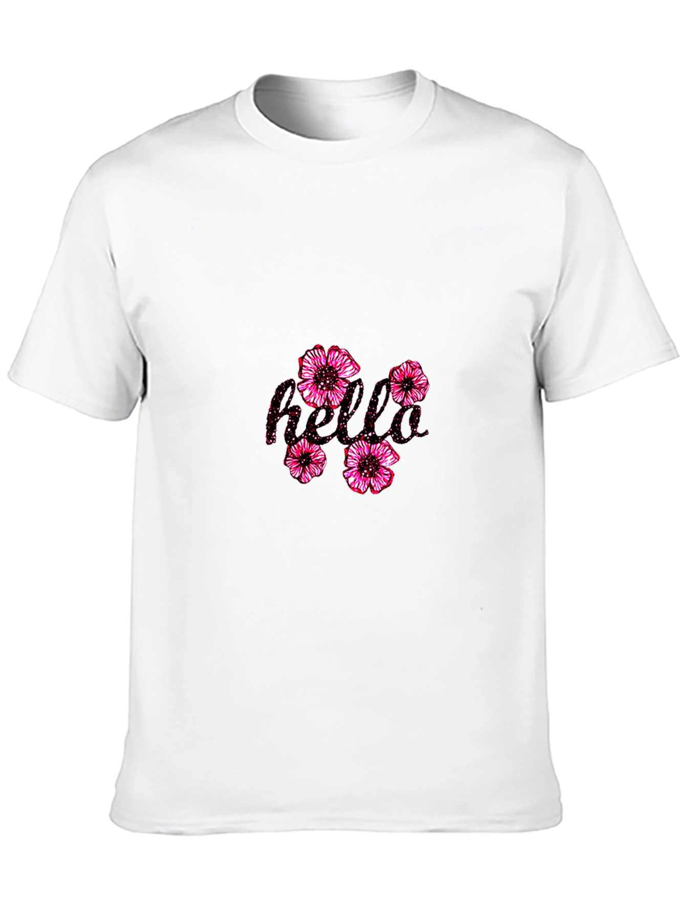 Floral Bold Graphic Tee - Classic Black T-Shirt