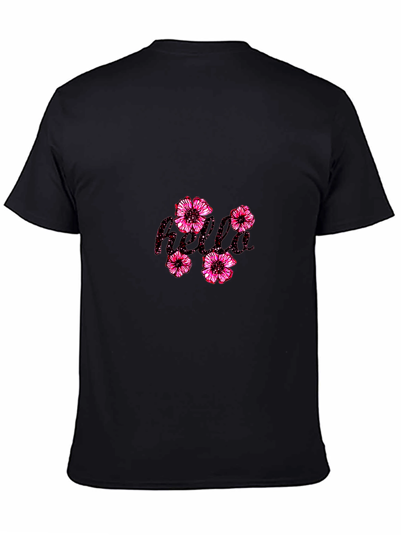 Floral Bold Graphic Tee - Classic Black T-Shirt