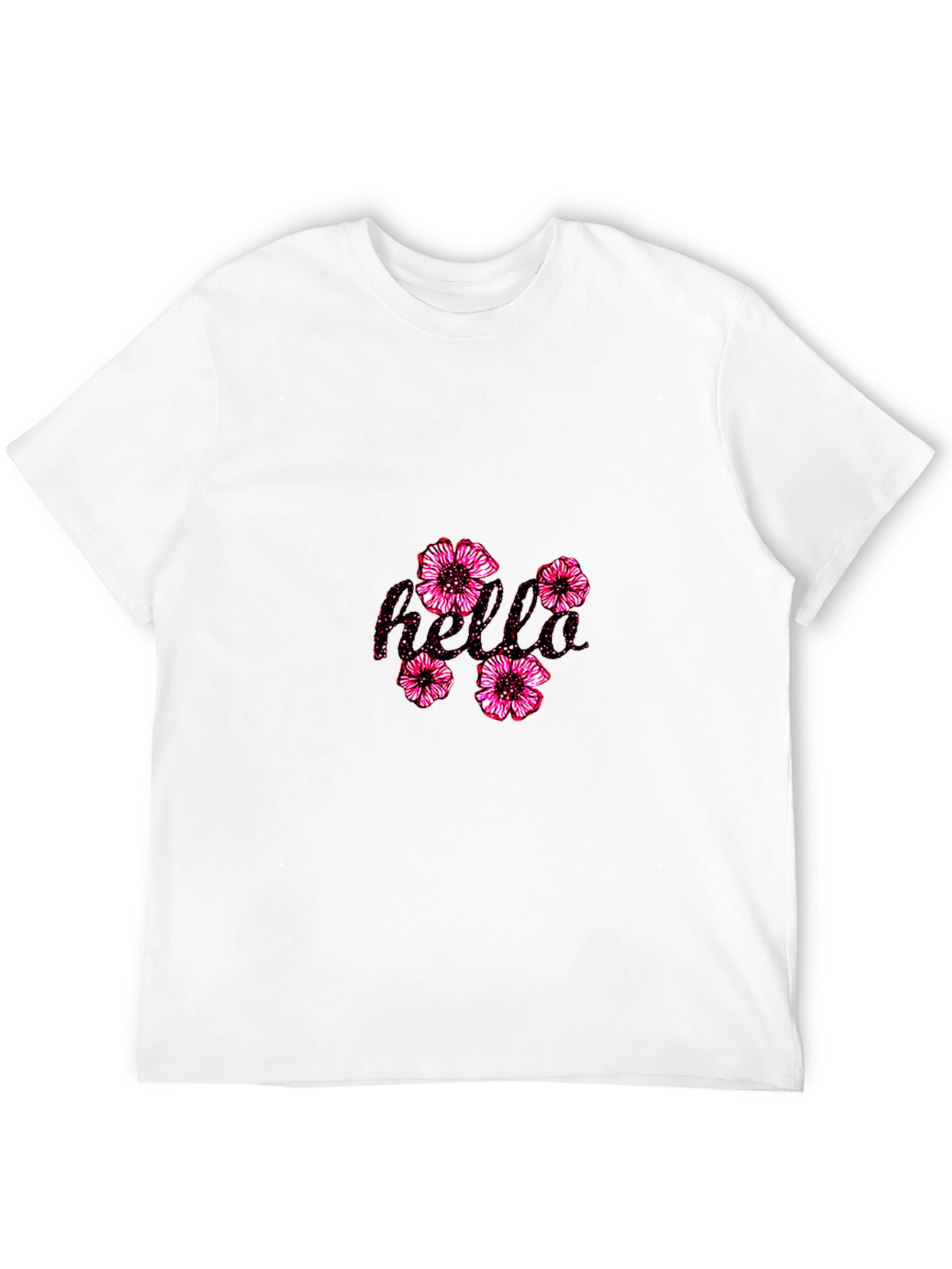 Floral Bold Graphic Tee - Classic Black T-Shirt