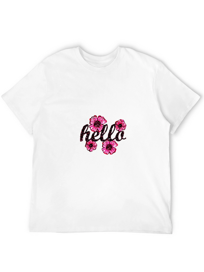 Floral Bold Graphic Tee - Classic Black T-Shirt