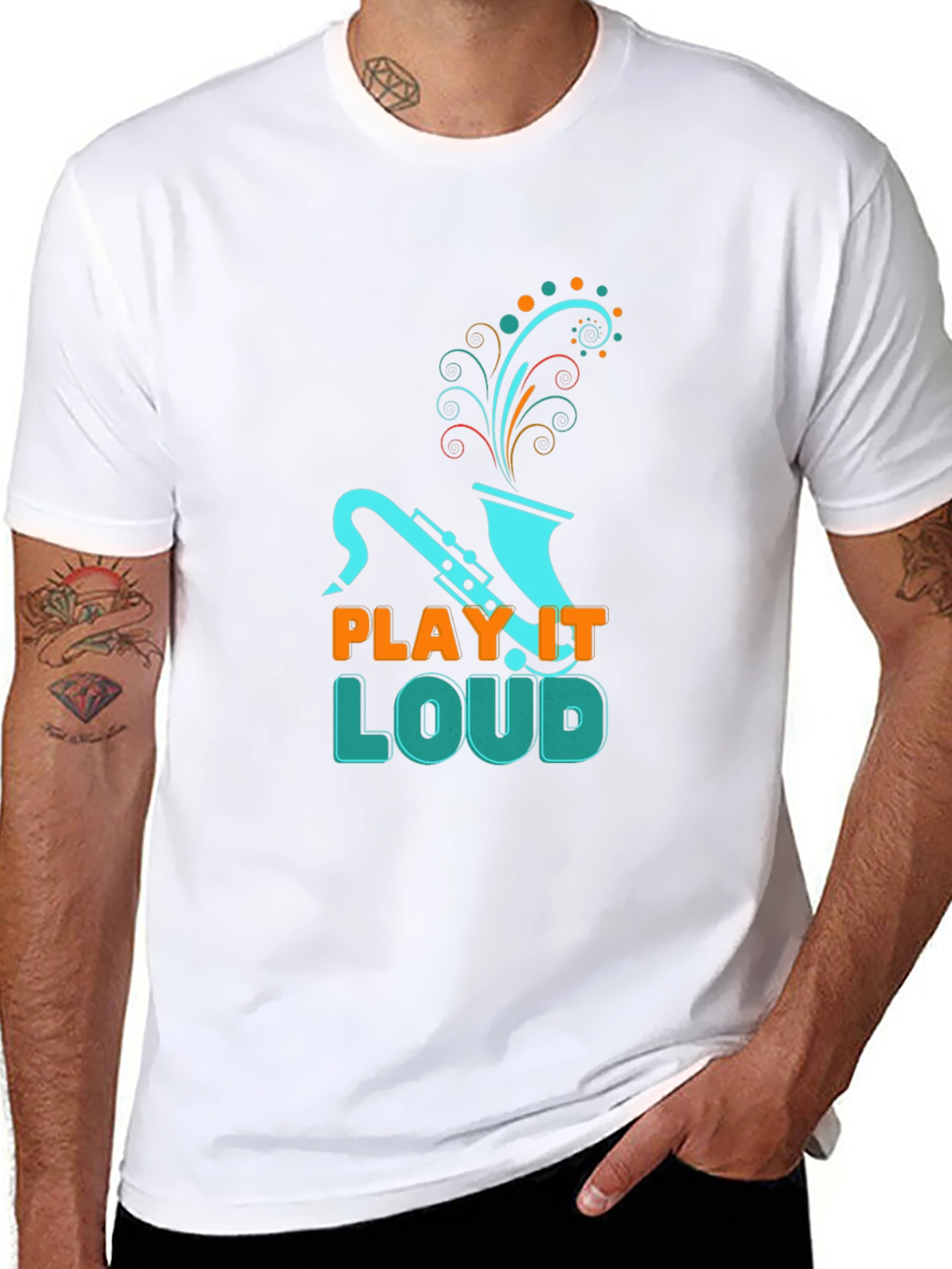 Play it Loud T-Shirt - Saxophone Graphic Tee