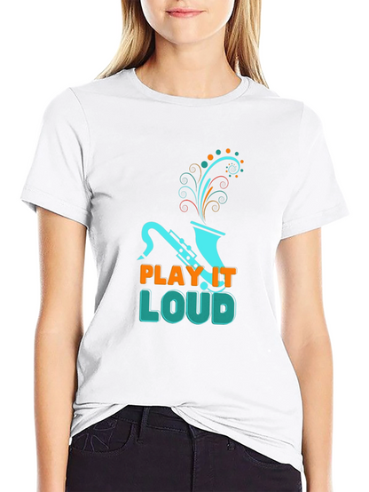 Play it Loud T-Shirt - Saxophone Graphic Tee