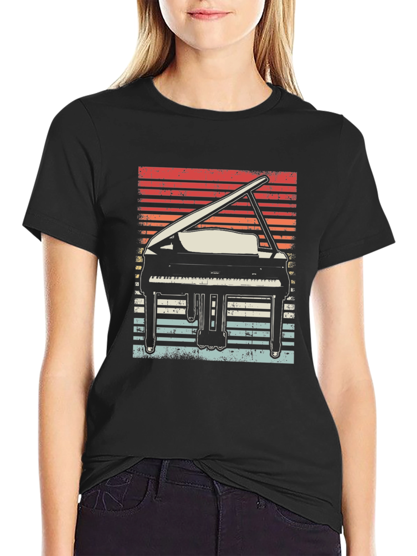 Retro Grand Piano Graphic Tee