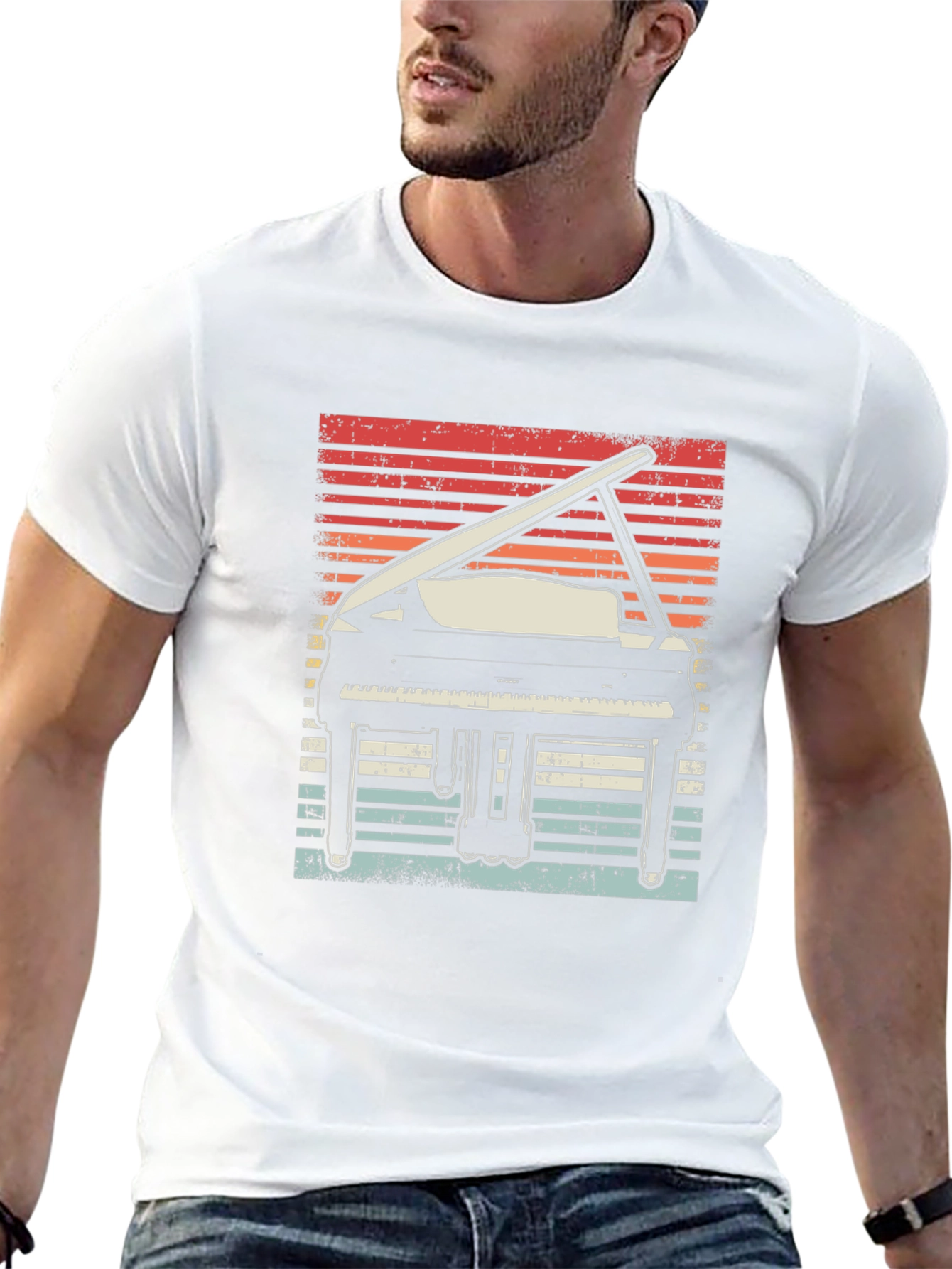 Retro Grand Piano Graphic Tee