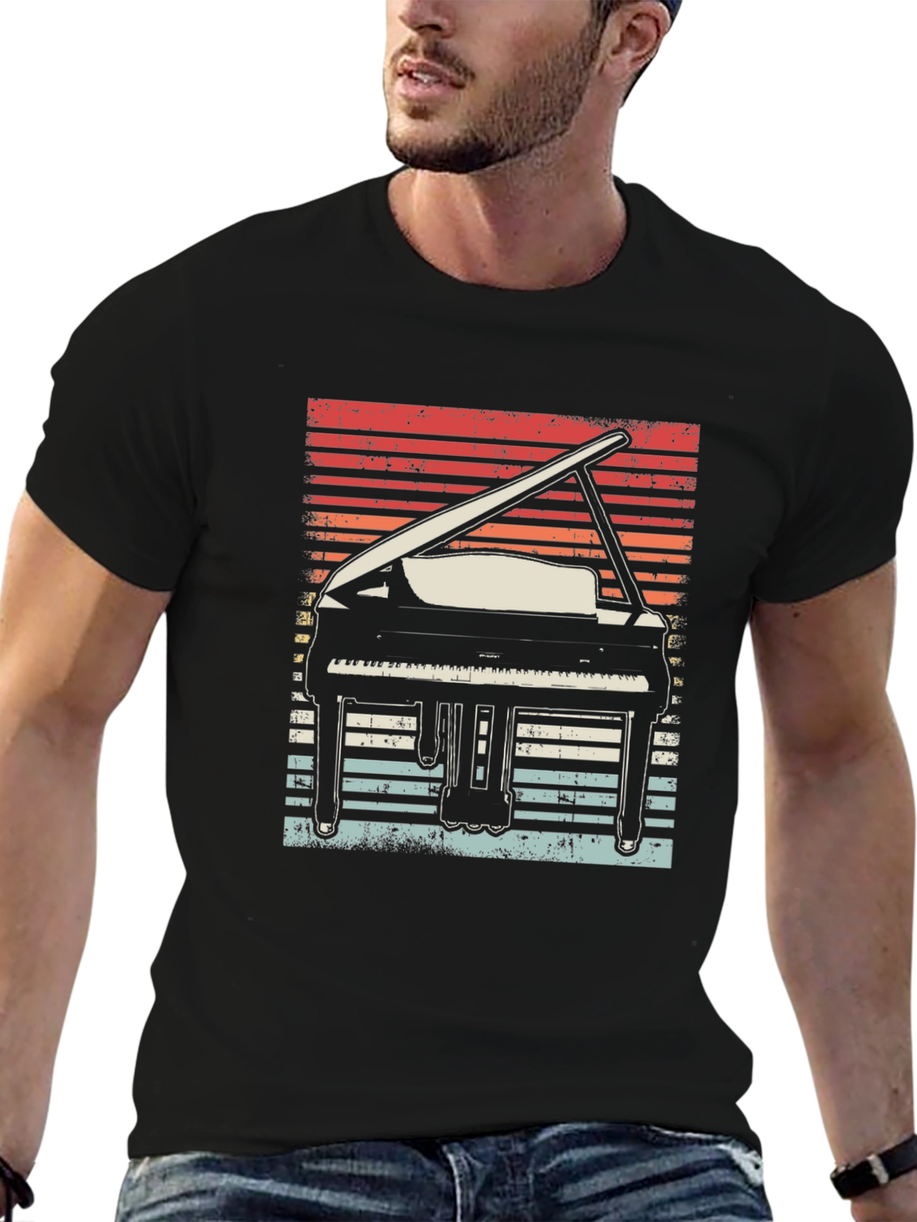 Retro Grand Piano Graphic Tee
