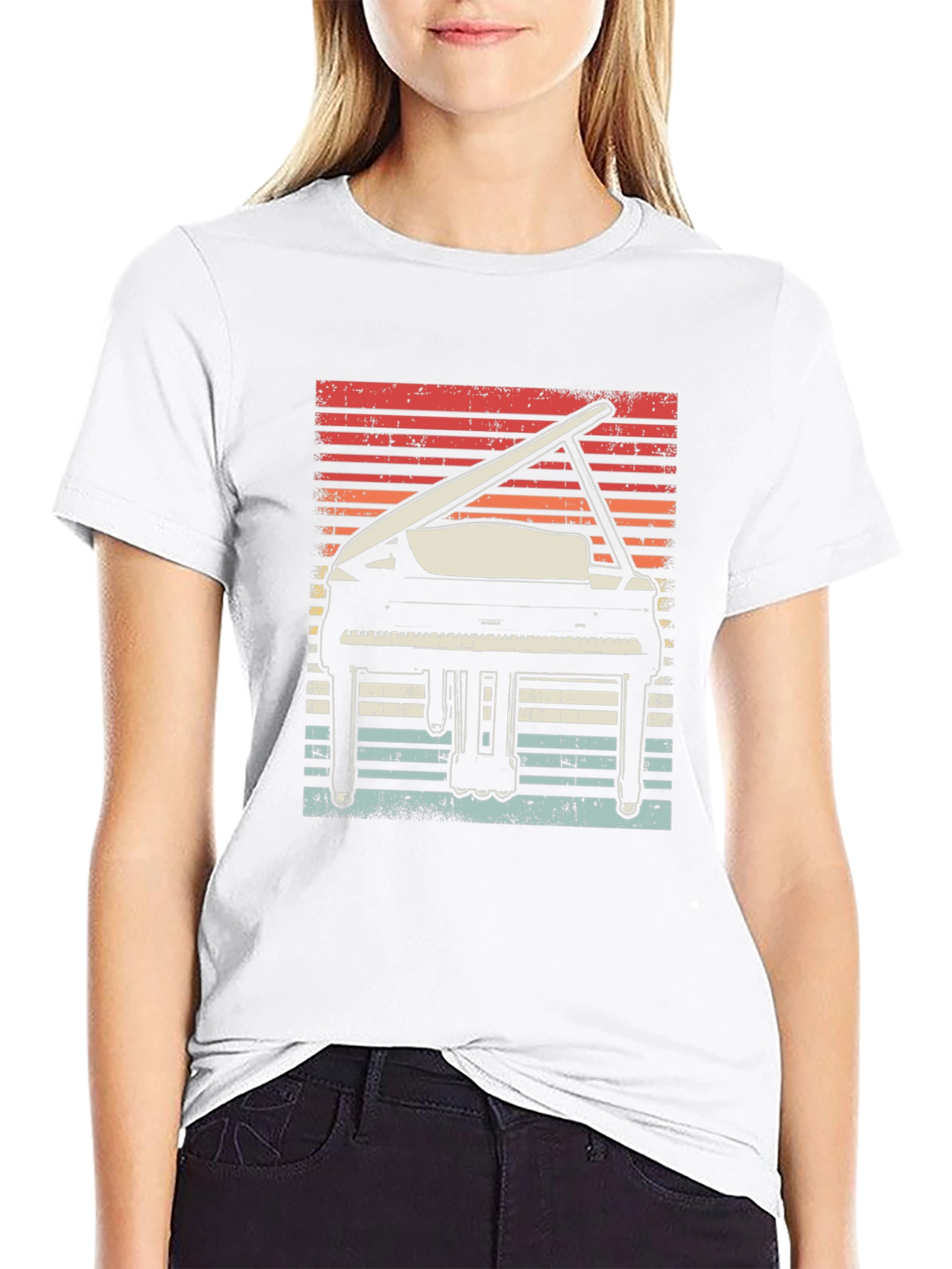 Retro Grand Piano Graphic Tee