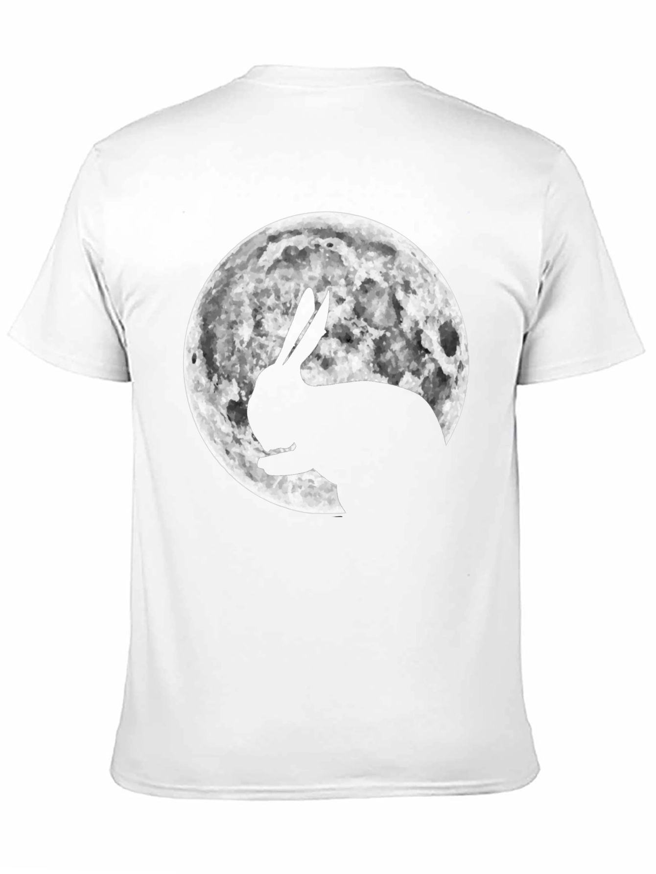 Rabbit Moon Graphic Tee - Black Cotton Blend
