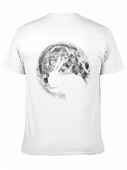Rabbit Moon Graphic Tee - Black Cotton Blend