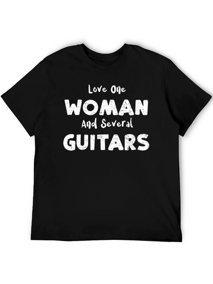 Love One Woman & Several Guitars Black Tee
