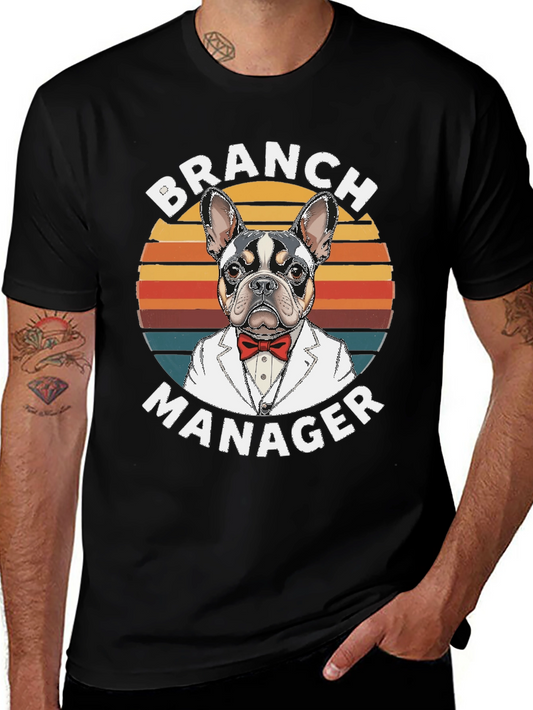 Branch Manager Dog Graphic T-Shirt