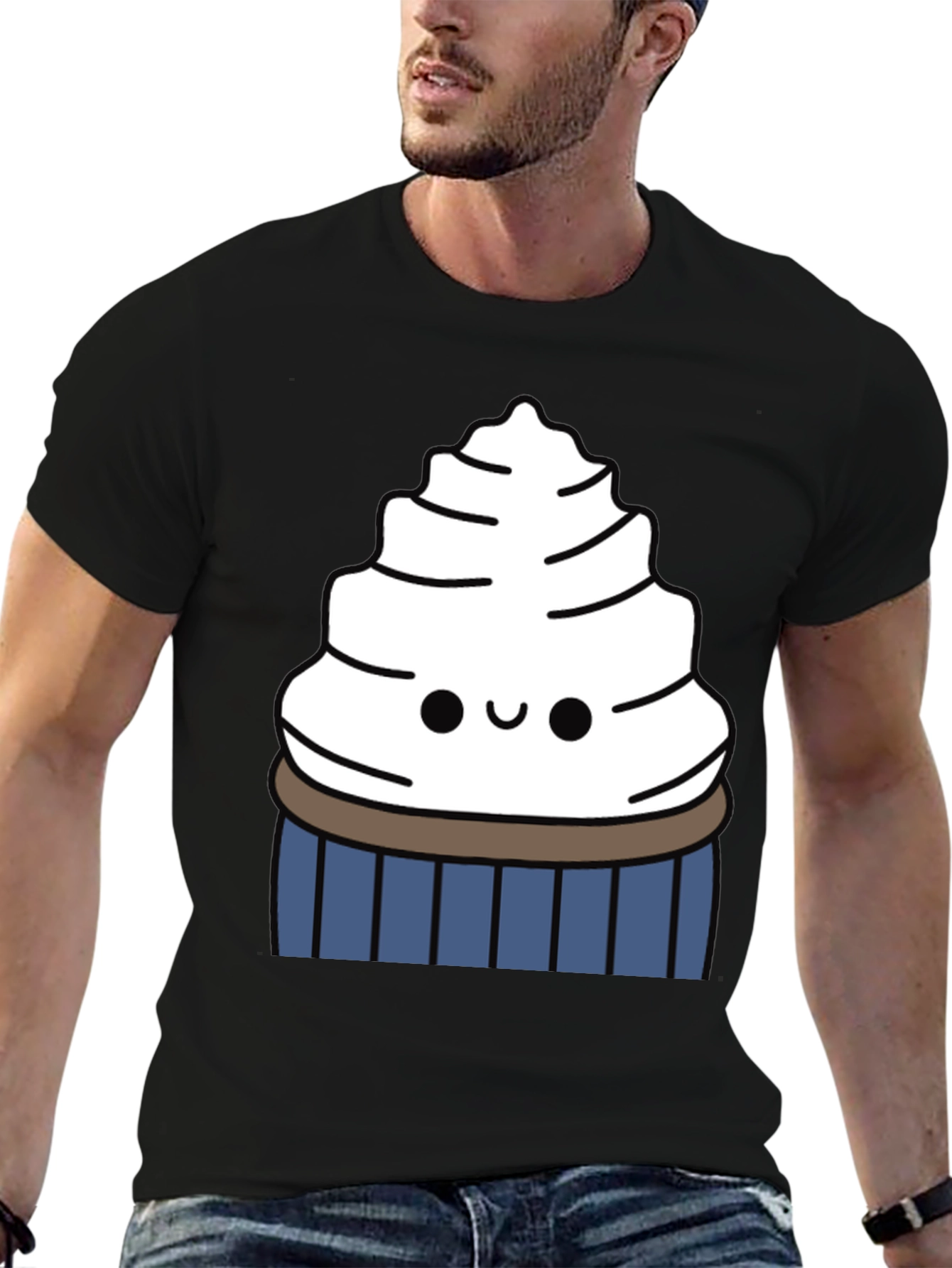 Cute Cupcake Graphic Tee - Sweet Tooth Style