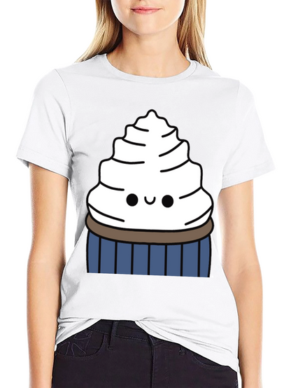 Cute Cupcake Graphic Tee - Sweet Tooth Style