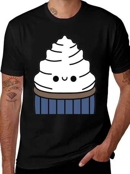 Cute Cupcake Graphic Tee - Sweet Tooth Style