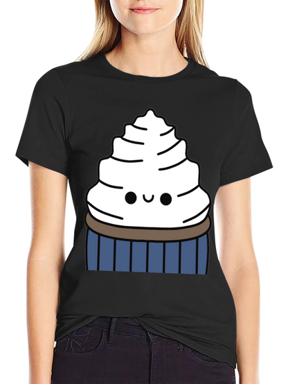 Cute Cupcake Graphic Tee - Sweet Tooth Style