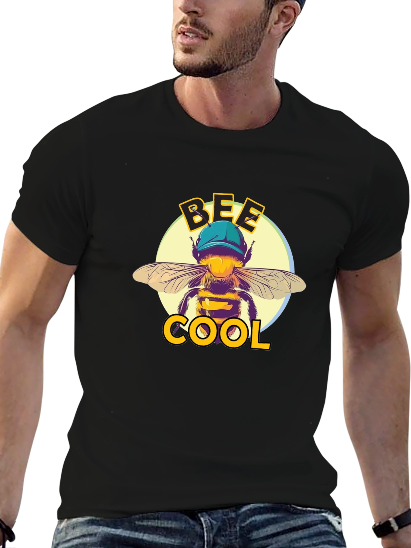 Bee Cool Graphic T-Shirt - Black