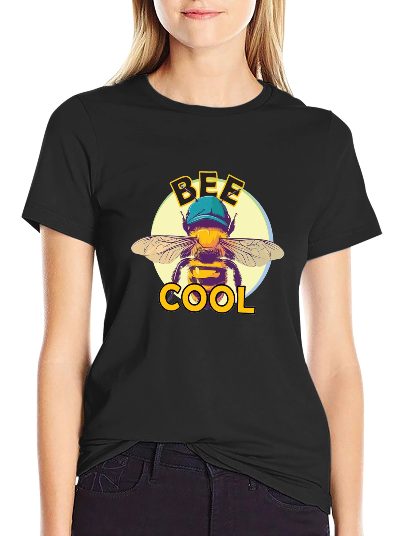 Bee Cool Graphic T-Shirt - Black