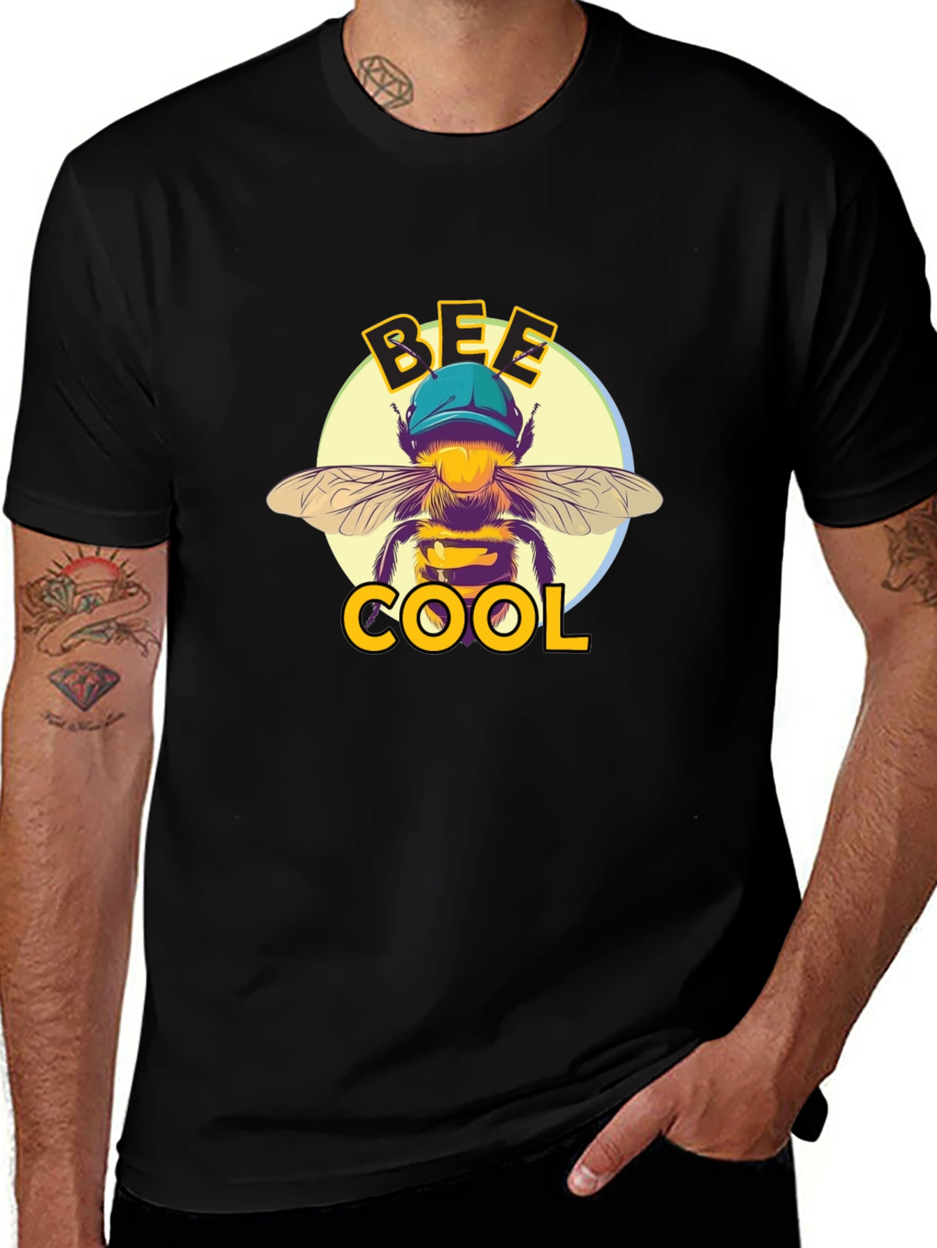 Bee Cool Graphic T-Shirt - Black
