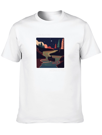 Life Flows Like a River Graphic Tee - Black