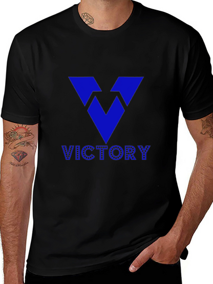 Victory Graphic Tee - Stylish Mens Black T-Shirt