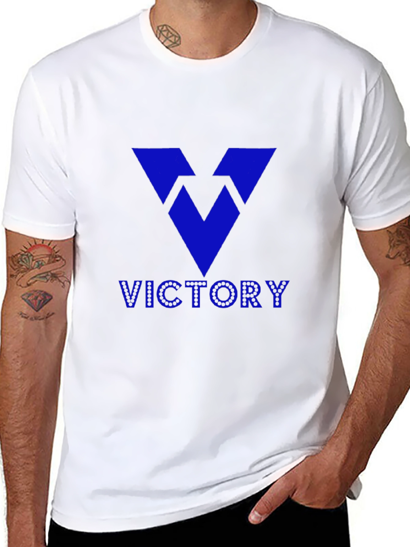 Victory Graphic Tee - Stylish Mens Black T-Shirt