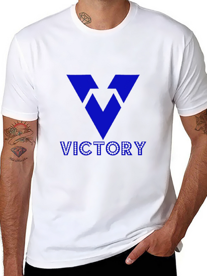 Victory Graphic Tee - Stylish Mens Black T-Shirt