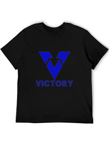 Victory Graphic Tee - Stylish Mens Black T-Shirt