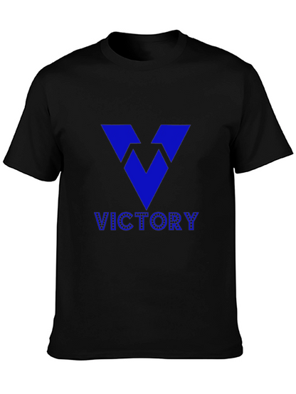 Victory Graphic Tee - Stylish Mens Black T-Shirt